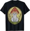 Vintage Cottagecore  Cat Mushroom Graphic Aesthetic Unisex Tee Unisex T-Shirt