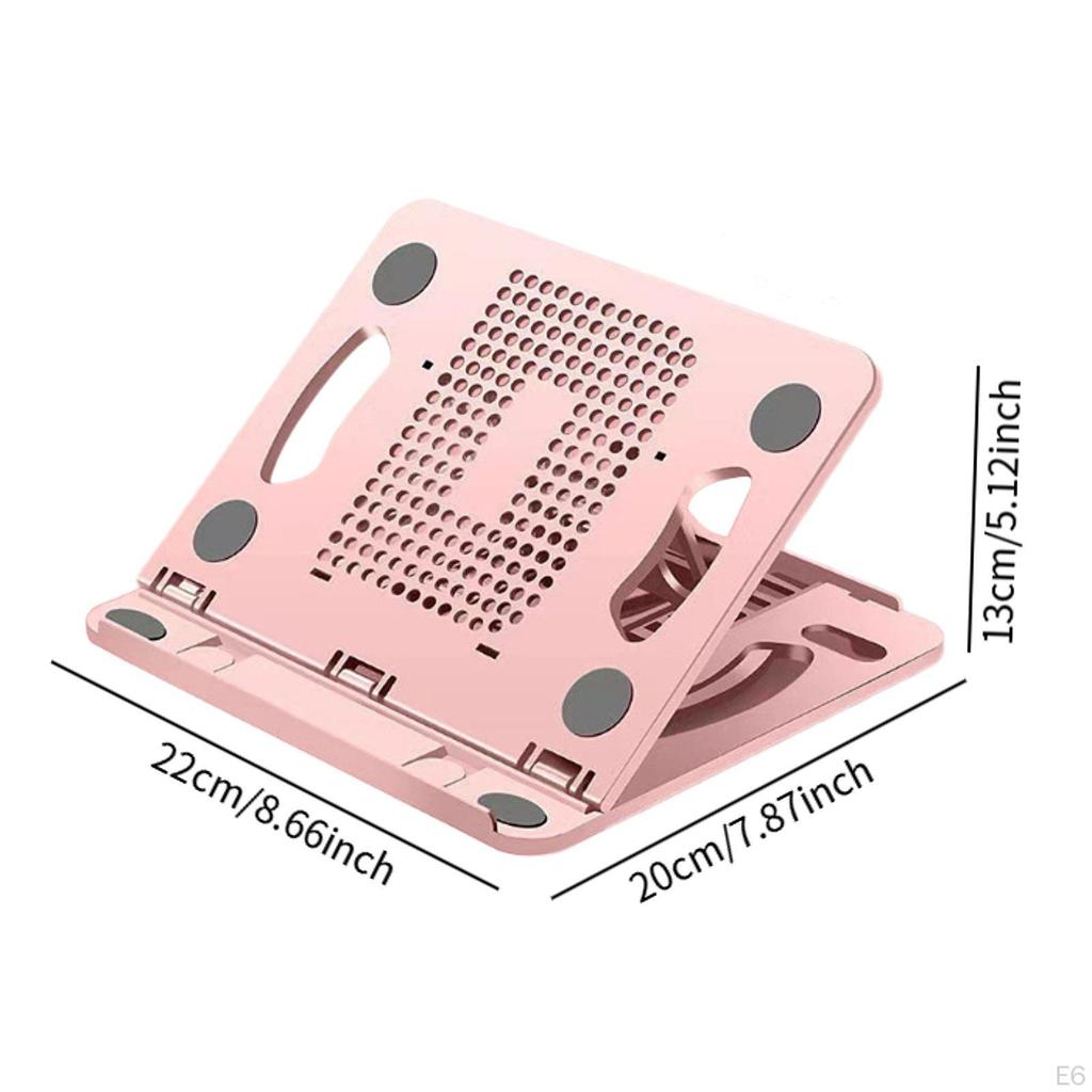 Laptop Riser Stand, Folded Shelf Ventilated Cooling Notebook Computer Holder Adjustable 8