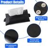 YoRise Car Tissue Holder, PU Leather Car Napkin Holder with Adjustable Strap, Center Console Tissues Box Cover, Sun Visor Organizer Keep Auto Tidy,