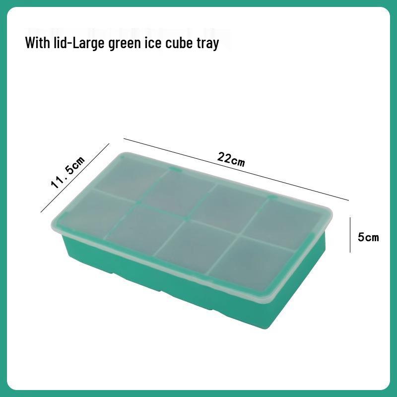 Silicone Ice Tray for Homemade Ice Cubes and Ice Cream - Food Grade, Large Capacity.