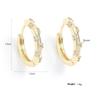 Moda Coreana Semplici Orecchini a Cerchio Piccoli Color Oro Zirconia Cubica AAA Accessori da Festa per Donne