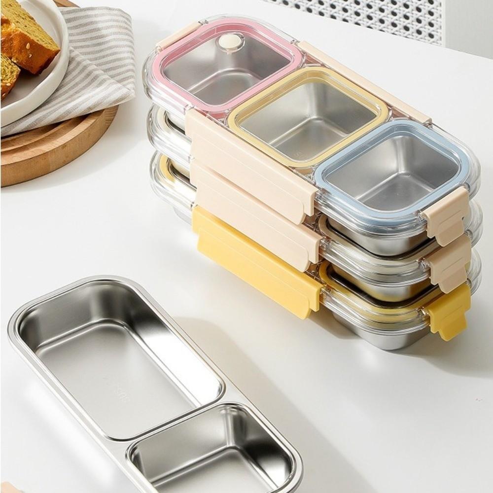 with Fork Spoon Bento Box 304 Stainless Steel Food Container New Divided Lunch Box For Meal Prep