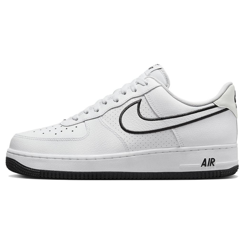 New Nike Air Force 1 Low '07 Embroidered Swoosh White Black FJ4211-100