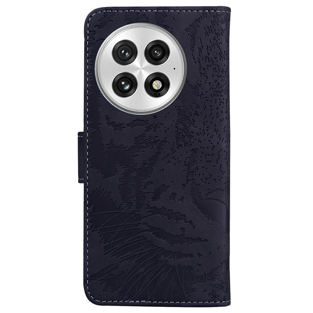 For OnePlus 13 Case Tiger Imprint Leather Wallet Phone Cover