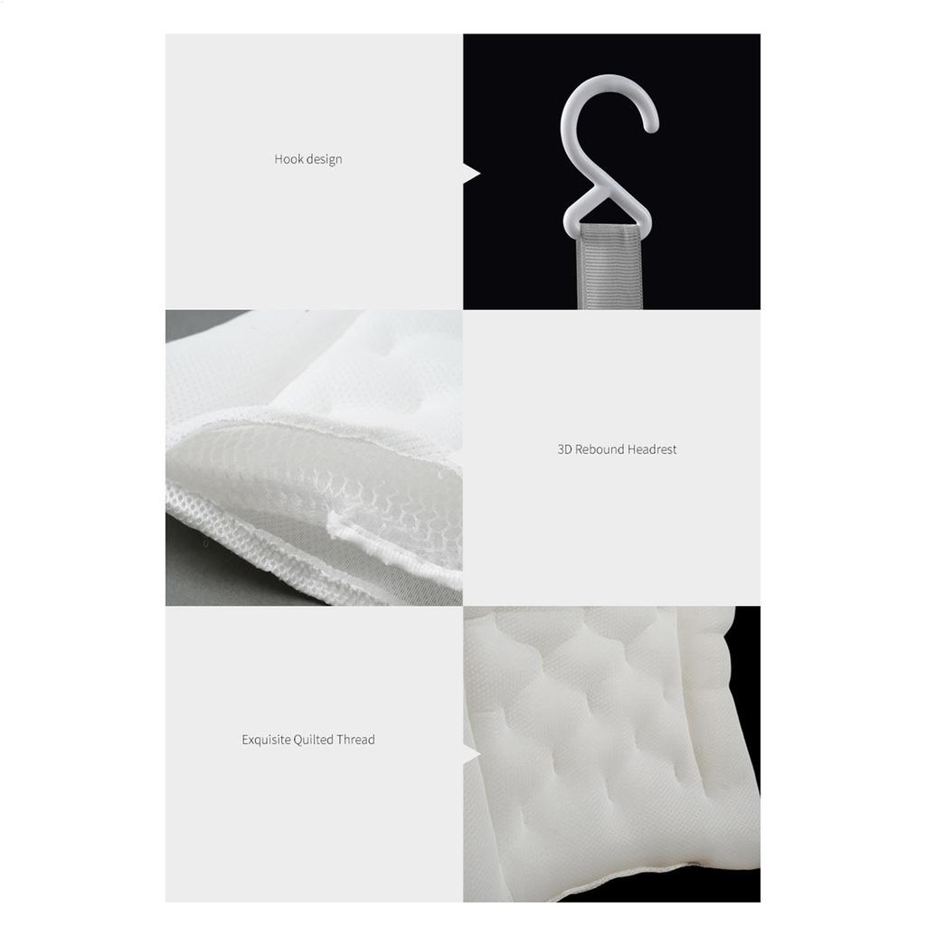 Bath Pillow 4D Spa Bath Pillow Shower Cushion With Suction Cups Bathroom Headrest For Soaking Relaxation Home Pool Spa Outdoor