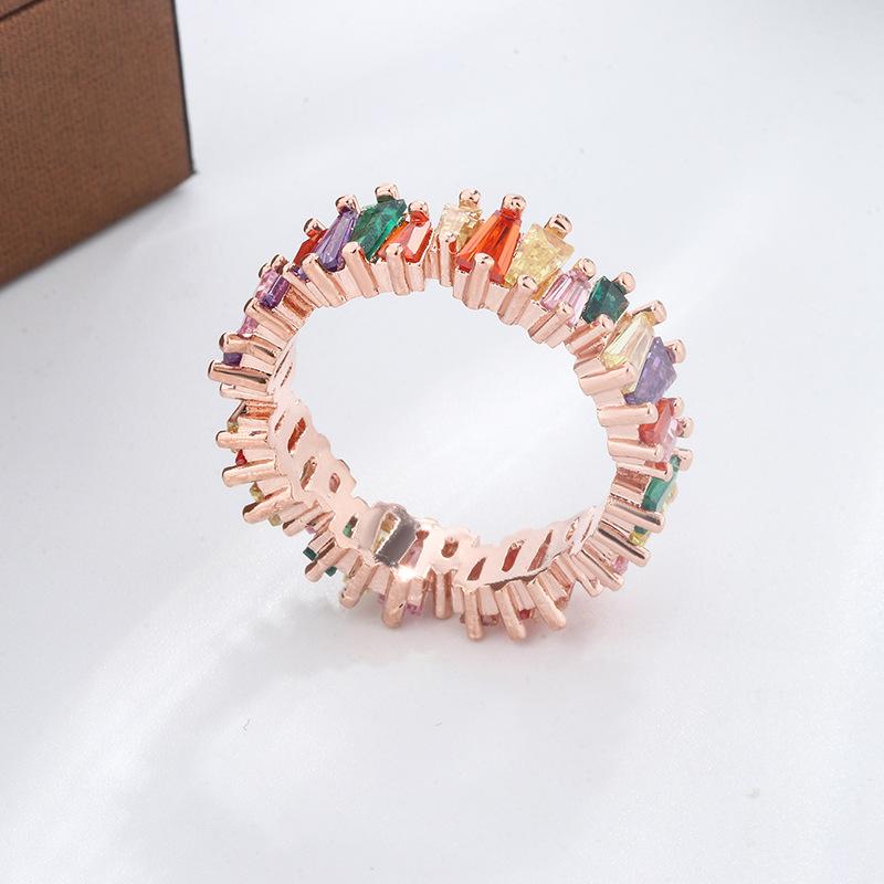 

Серебряное кольцо с цирконием, цветное, полный бриллиант, женское кольцо с драгоценным камнем, ювелирные изделия No. 10