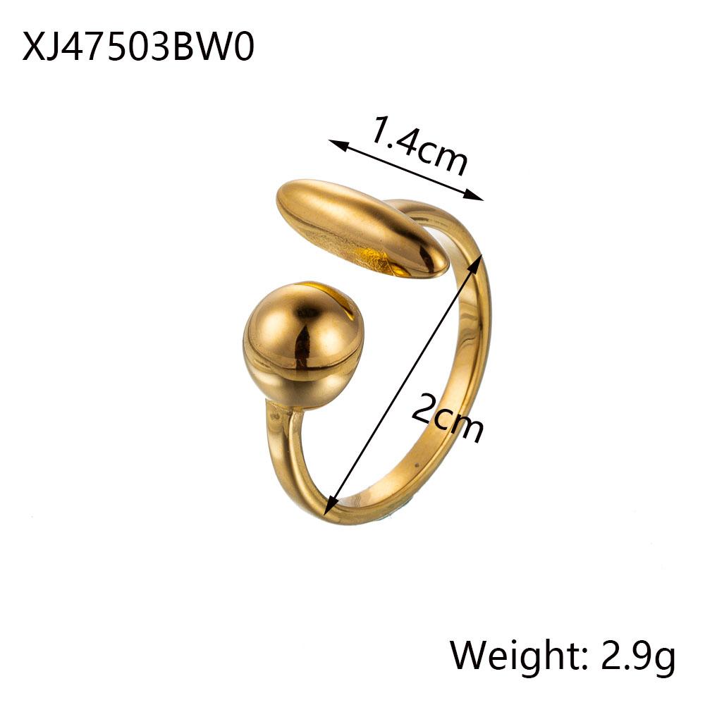 CARLIDANA Hot Sale Trendy 18K Gold Plated Bow Heart Twist Geometric Finger Rings Stainless Steel Not Fade Waterproof Women