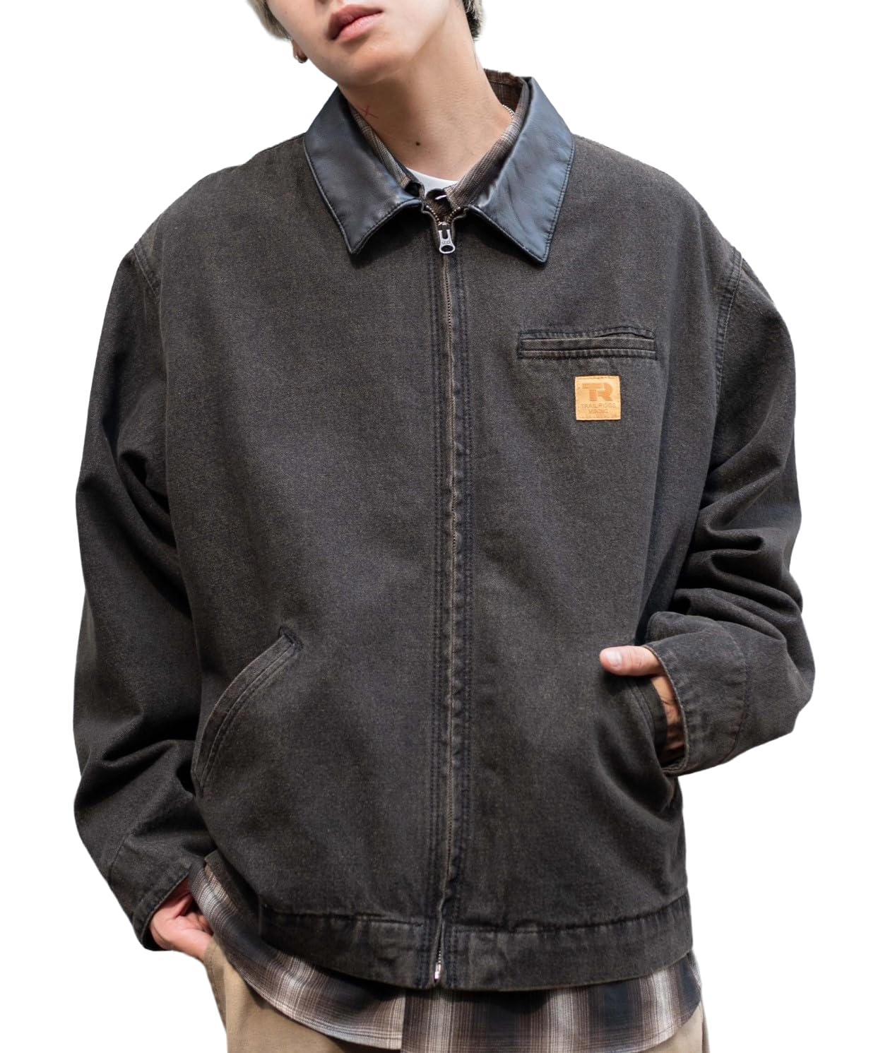 

Куртка джинсовая WEGO Workers на молнии, мужская, средняя, черная,