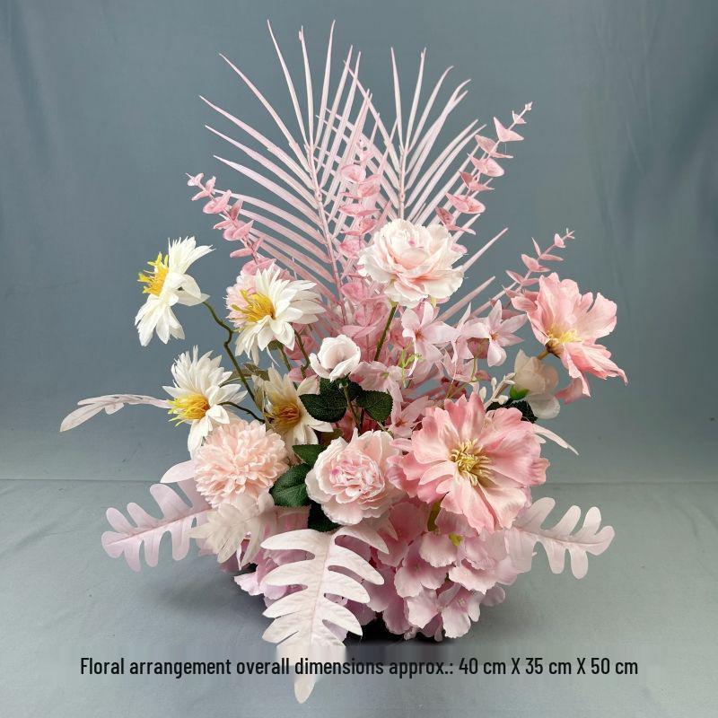 Mori Style Wedding Aisle Flower Row - Artificial Floral Decoration for T-Stage & Background