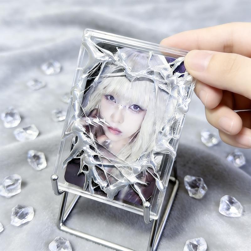 Electroplating Photocard Holder Personalized Kpop Star Card Protection Cover Y2K Idol 3 Inch Cards Sleeves Supplies