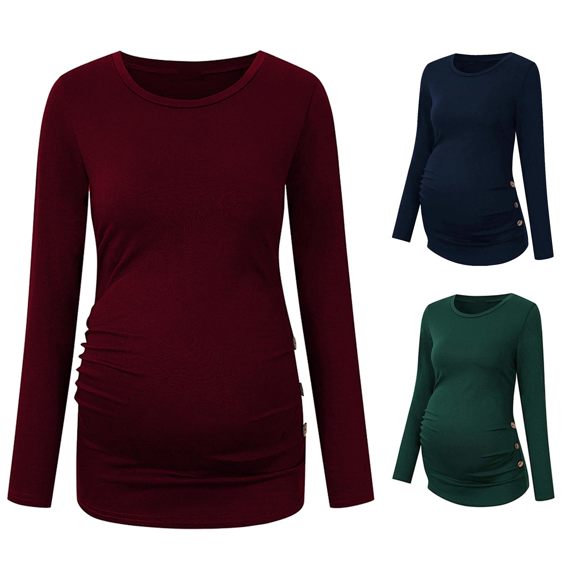 

Беременные женщины Материнство Длинный рукав Кормящие топы Грудное вскармливание Футболка Блузка