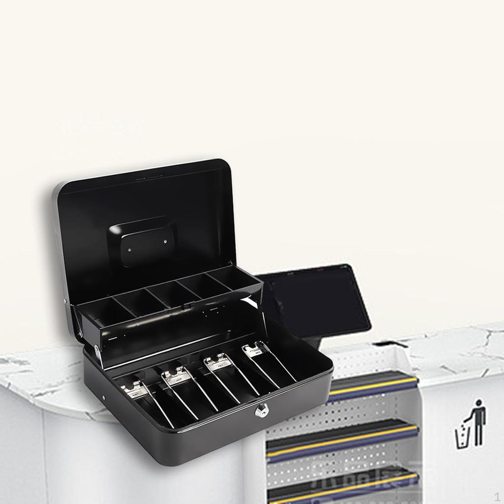 Денежный ящик с замком и лотком. Чехол для денег. Портативный органайзер для чеков. Многоцелевой органайзер с отделением.