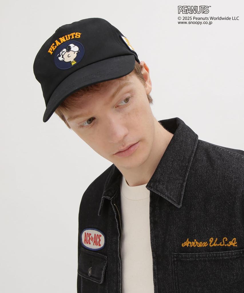 AVIREX × WORK CAP black