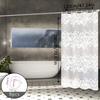 Romantic Garden In the Bathroom, White Floral Shower Curtain, Partition Curtain, Bathroom Hanging Curtain