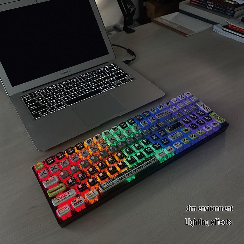 Graue Kuppel mit grünem Blitz-Thema Tastenkappen für Esports-Gaming: Benutzerdefiniertes helles mechanisches Tastatur