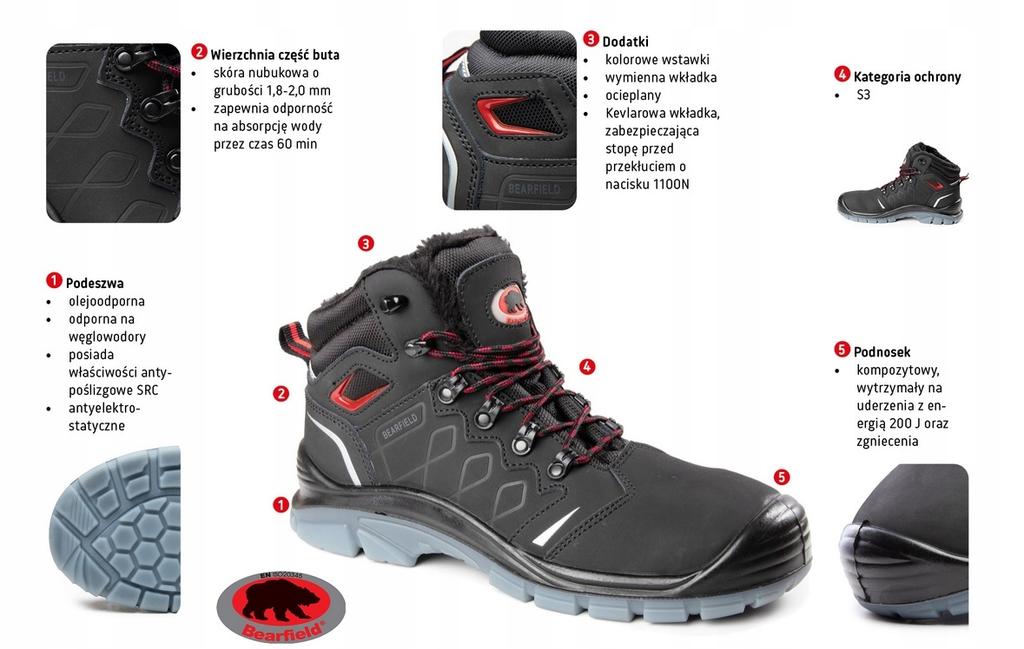 Buty Robcze Ocieplane Bearfield K14 S3 Wodoodpo-42
