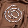 [HeyMeili] Baroque Pearl Necklace, Sterling Silver 925, Stylish, Natural Freshwater Pearl, June Birthstone, Popular, Elegant, Women's Gift, 5.5-7mm