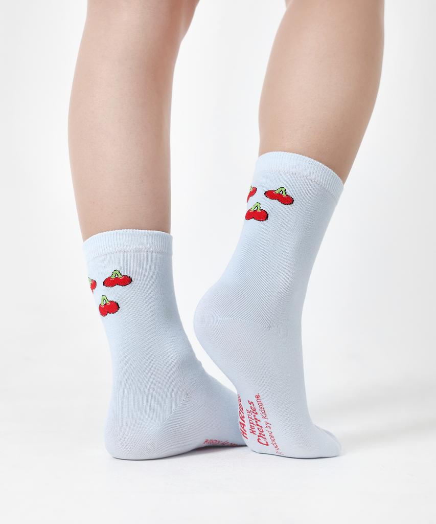 Halibo Fashion Middle Socks Cherry