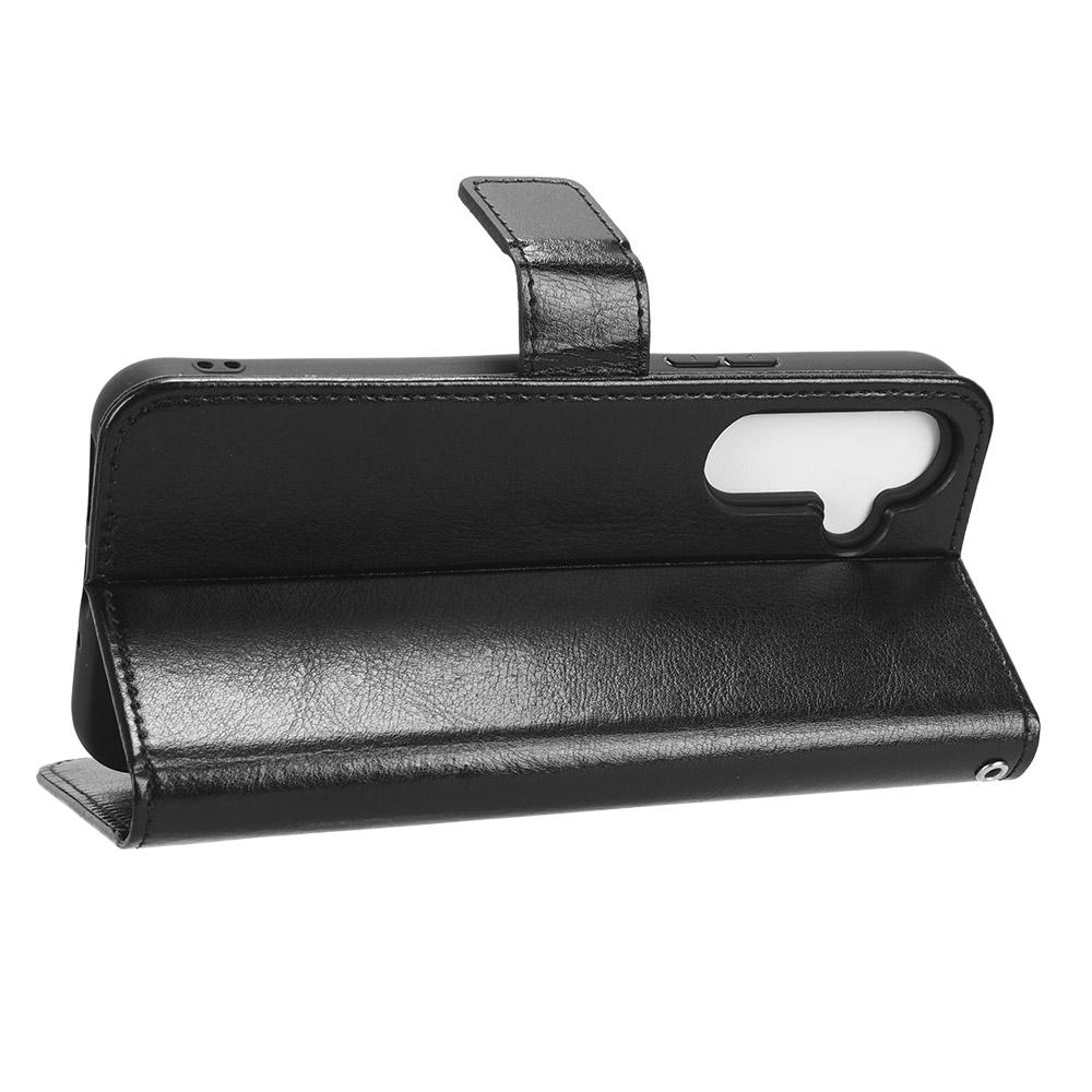 For Samsung Galaxy A54 5G Crazy Horse Texture Magnetic Full Protection Cell Phone Case Flip Wallet Stand Anti-wear PU Leather Phone Cover with Strap