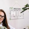 With 6 Pens Monthly Calendar Memo Frameless Fridge Calendar Planning Note Board  Restaurant