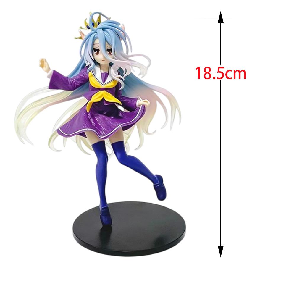 In Stock Anime NGNL No Game No Life White " 18.5CM Shiro PVC Model Action Figures Model Collection Ornament Toy Holiday Gif