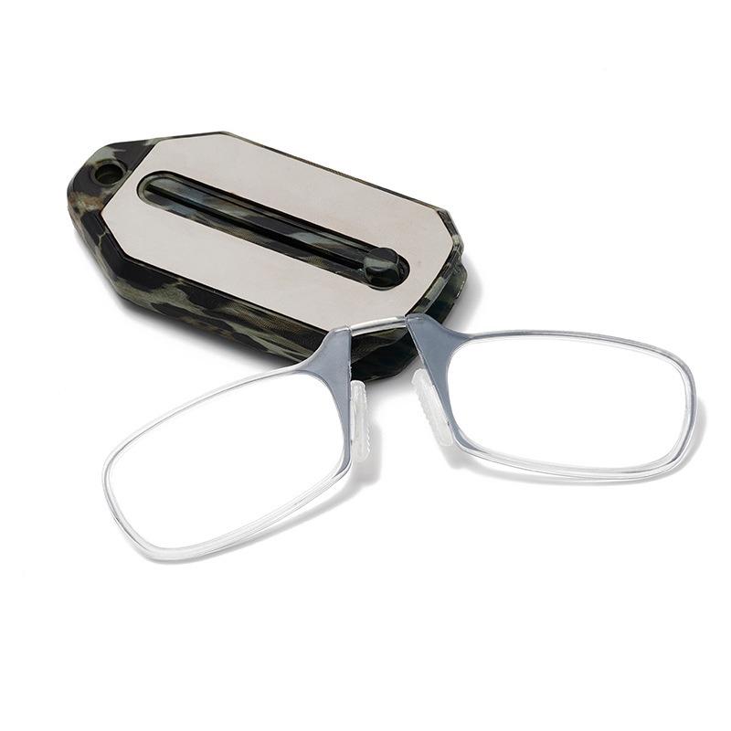 

Очки для чтения на клипсе со складной ножкой, ультралегкие, на брелок, для мужчин и женщин, мини-портативные, для пресбиопии, +1.0 до +3.0 2.5