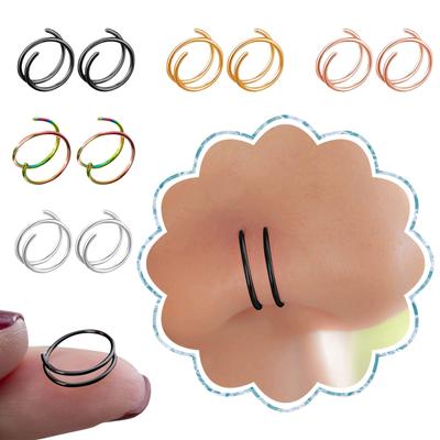 Frauen Spirale Nasenring Piercing Nasenringe Mädchen Nasenringe Nasenpiercing Schmuck