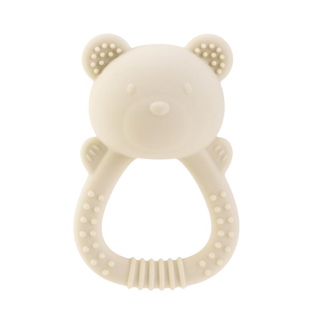 Color Kids 1PCS Silicone Baby Teether Toy BPA Free Chewing Ring Rattle Safe Teething Infant Soothing Gums Baby Shower Gift