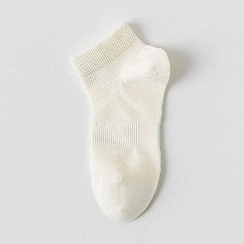 Women's Summer Thin Sweat Absorbing Breathable Mesh Breathable Deodorant Short Cotton Socks