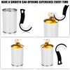 Easy Open Ring Pull Can Opener, J Hook Can Opener Pull Tab No-Slip Rubber Grip Jars Can Lid Lifter Manual Ring Top Soda Tin Bottle Opener Tool for