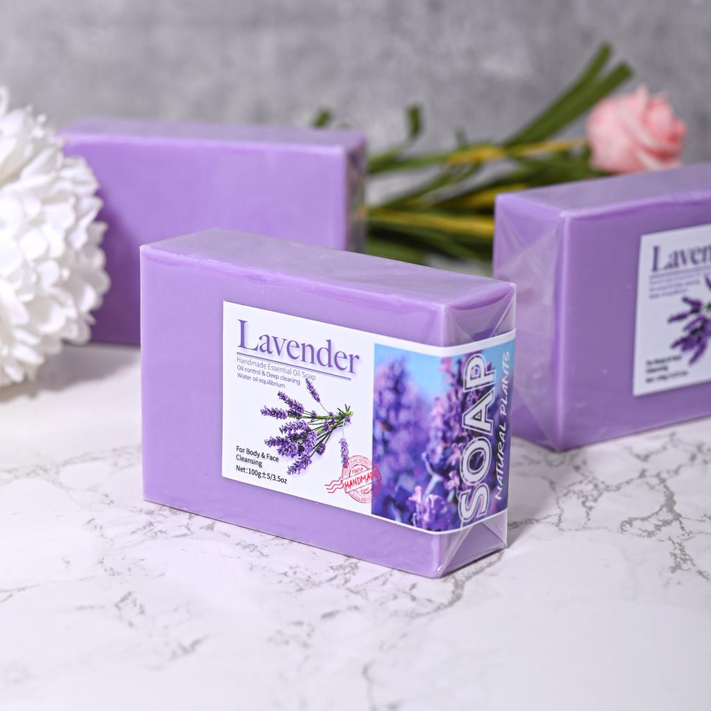 Sapone Essenziale di Lavanda Biologico Naturale Sapone Artigianale per la Pulizia Rinfrescante Controllo del Grasso Sapone da Bagno