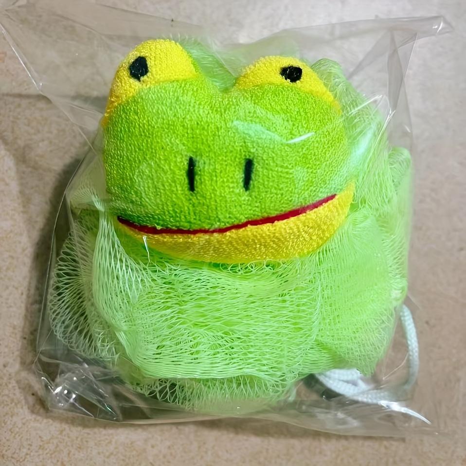 [Colorful Bath Tennis Balls] Cute Animal-shaped Bath XC, Soft Bath Tennis Balls with Lanyards, Gentle Exfoliating Body Scrub Tools, Bath Balls Suitabl