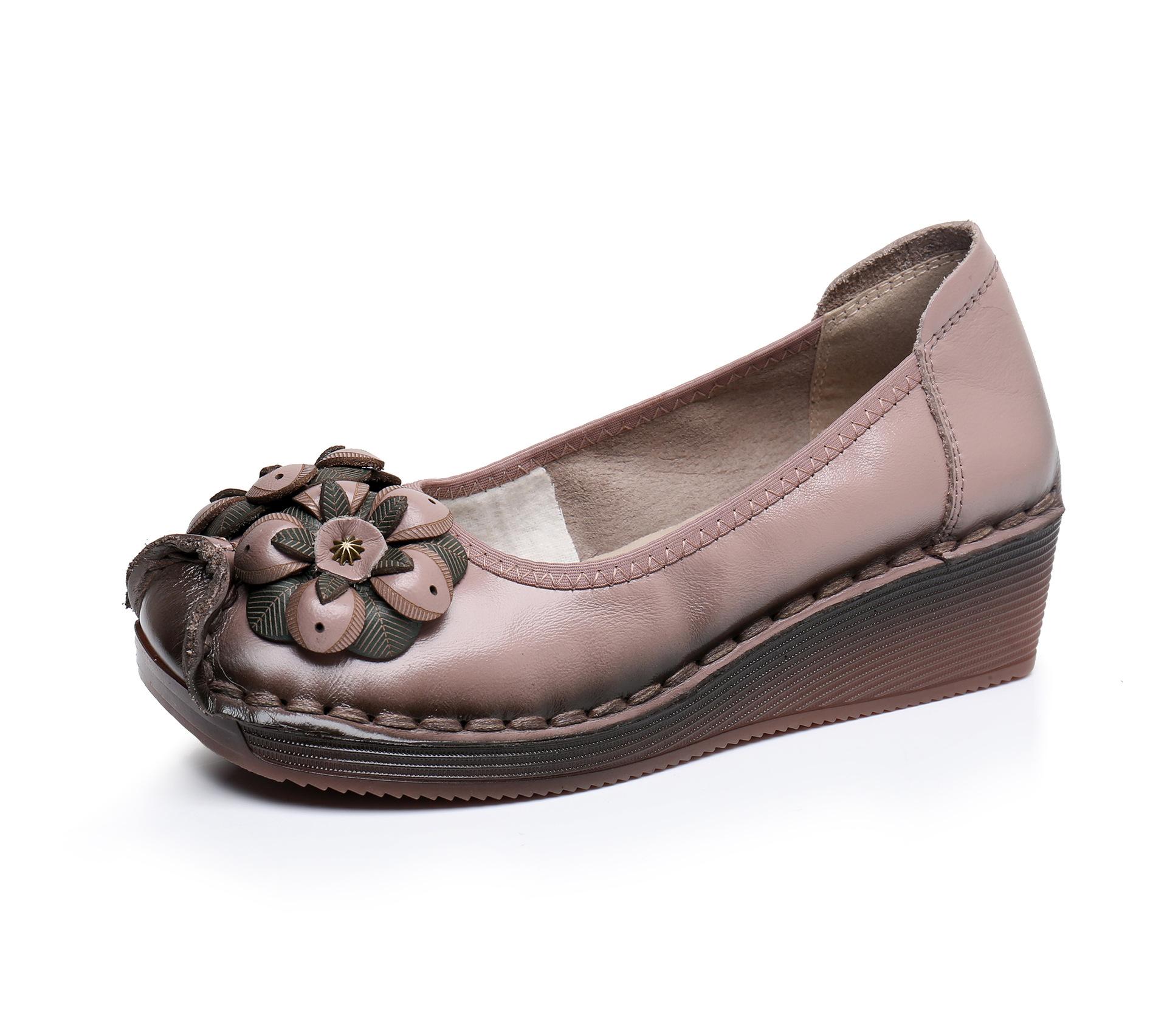 

2024 Осень фиолетовые балетки женские туфли из коровьей кожи женские туфли на танкетке мокасины для мам роскошные мокасины с цветочным принтом туфли на шпильке CN 39