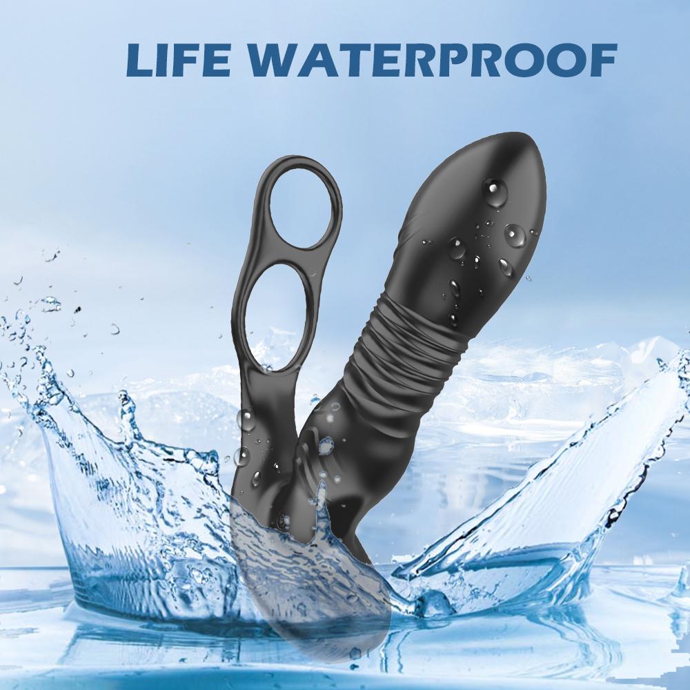 Male Thrusting Prostate Massager Bluetooth APP Vibrator for Men Gay Anal Plug Wireless Remote Butt Plug Sex Toy for Couples