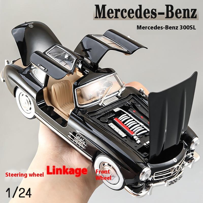 1:24 Mercedes Benz 300SL 1936 Alloy Classic Car Diecast Model Retro Gull Wing Door Exquisite Collectible Decorations Kids Toys