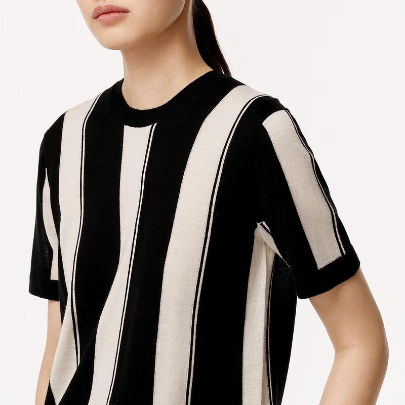 LESS 2024 Summer Casual Short Sleeve Pullover Knit Top