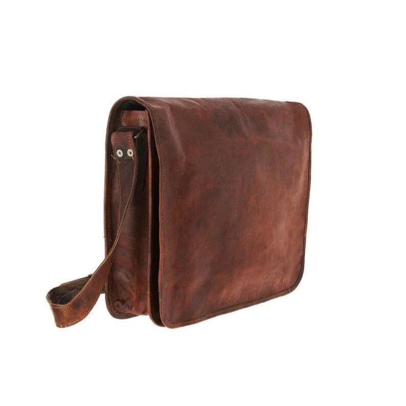 Men's Genuine Leather Vintage Laptop Handmade Briefcase Bag Satchel Messenger