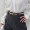 Metal Butterflies Buckle Belt Imitation Leather Women Belt Versatile Solid Color Waist Belt Dress Shirt Tops Waistband