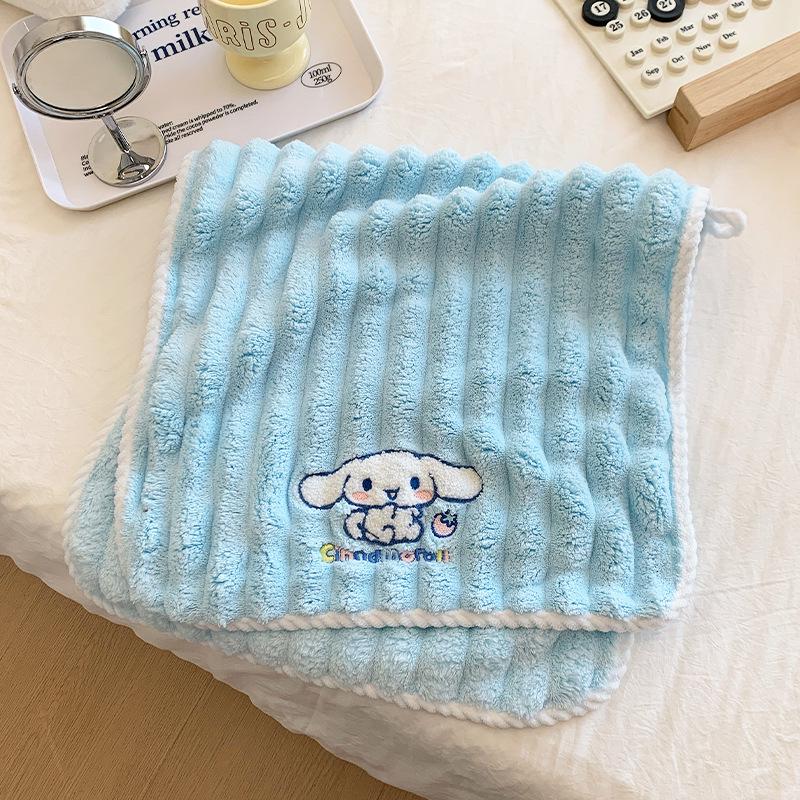 Sanrio Quick-Drying Coral Fleece Hair Cap - Cute, Absorbent, Thickened Towel