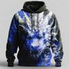 Men's Dragon 3D Hoodie Sweatshirt Cool Party Crew Neck Club Streetwear Gold Drawstring Fall Winter Designer hooded hoodies