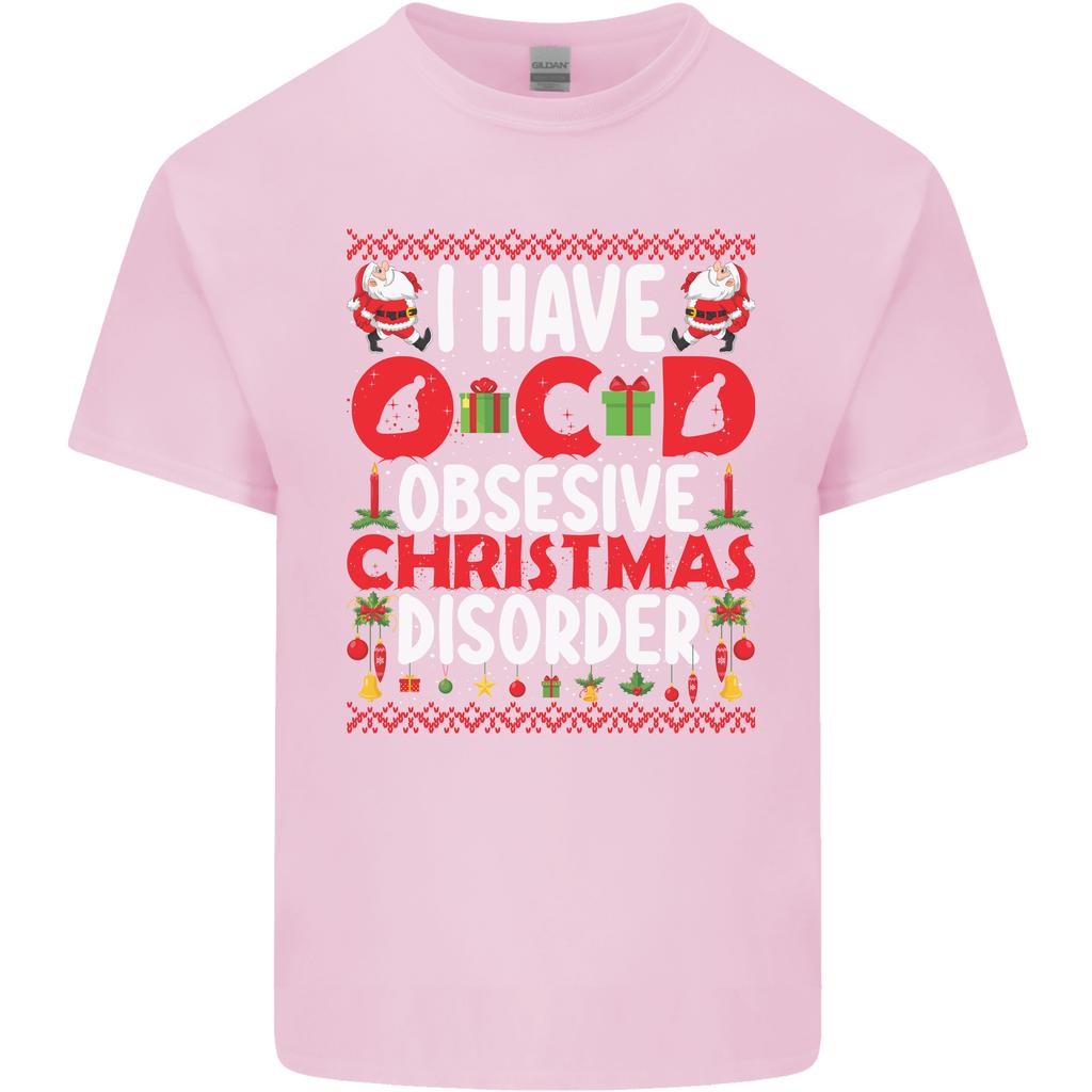 Christmas OCD Funny Xmas Unisexs Light Cotton TShirt