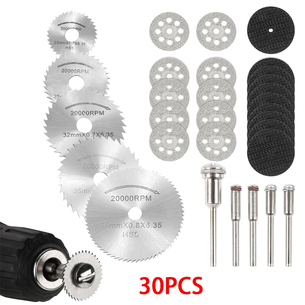 30pcs/set HSS Saw Blade Rotary Tool Cutting Disc For Dremel Drill Woodworking Metal Cutter Power Tools