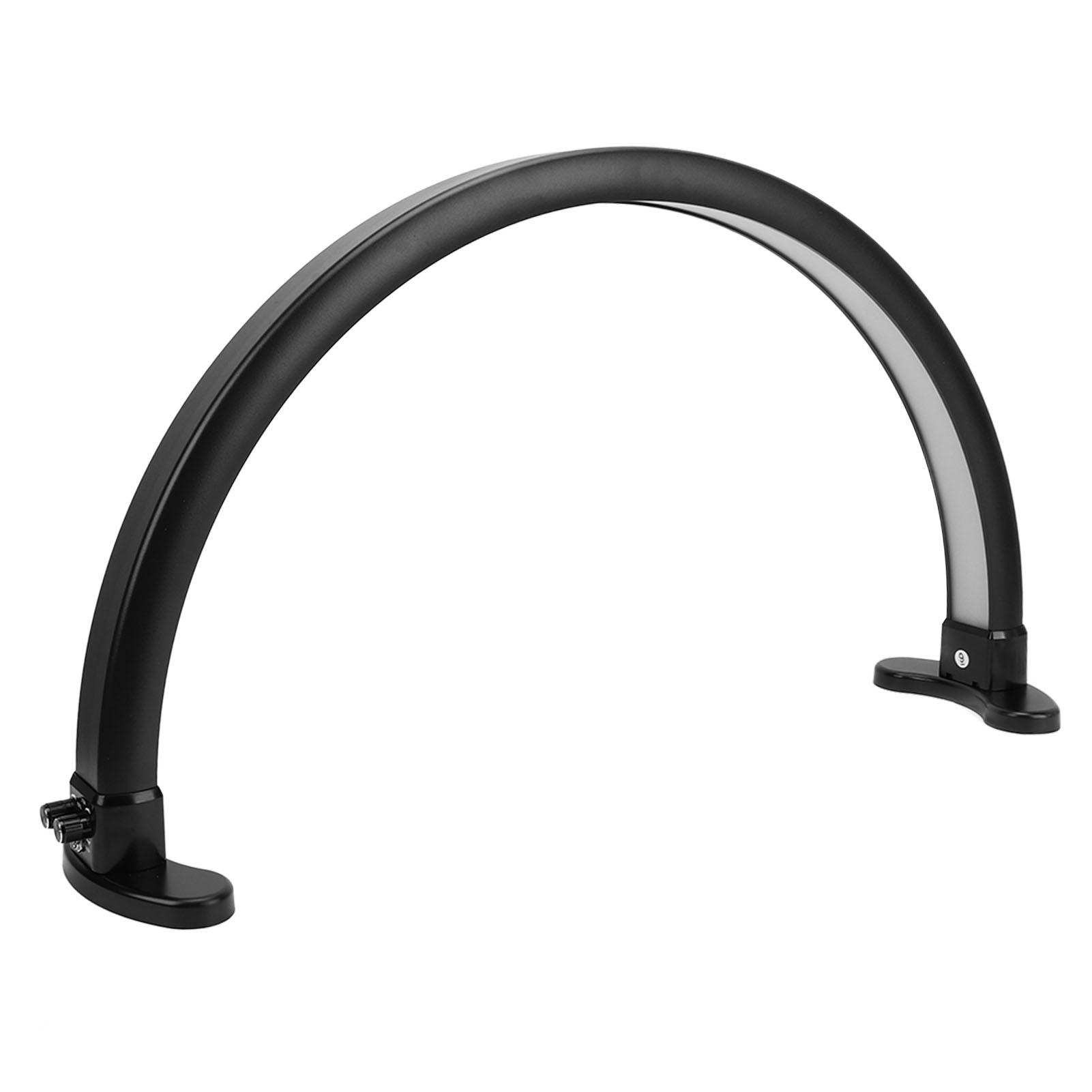 

28-дюймовая лампа для дизайна ногтей в форме полумесяца 48 Вт 2700 К до 5600 К с регулируемой яркостью дуговая настольная лампа для ухода за кожей и ресницами UK Plug чёрный