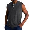 Men's Summer Solid Color Sports Buttons Vest Men's Sports Casual Vest