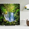 Forest Natural Scenery Shower Curtains 3d Printing Bath Curtains Polyester Washable Fabric With Hooks Home Decorative Screen