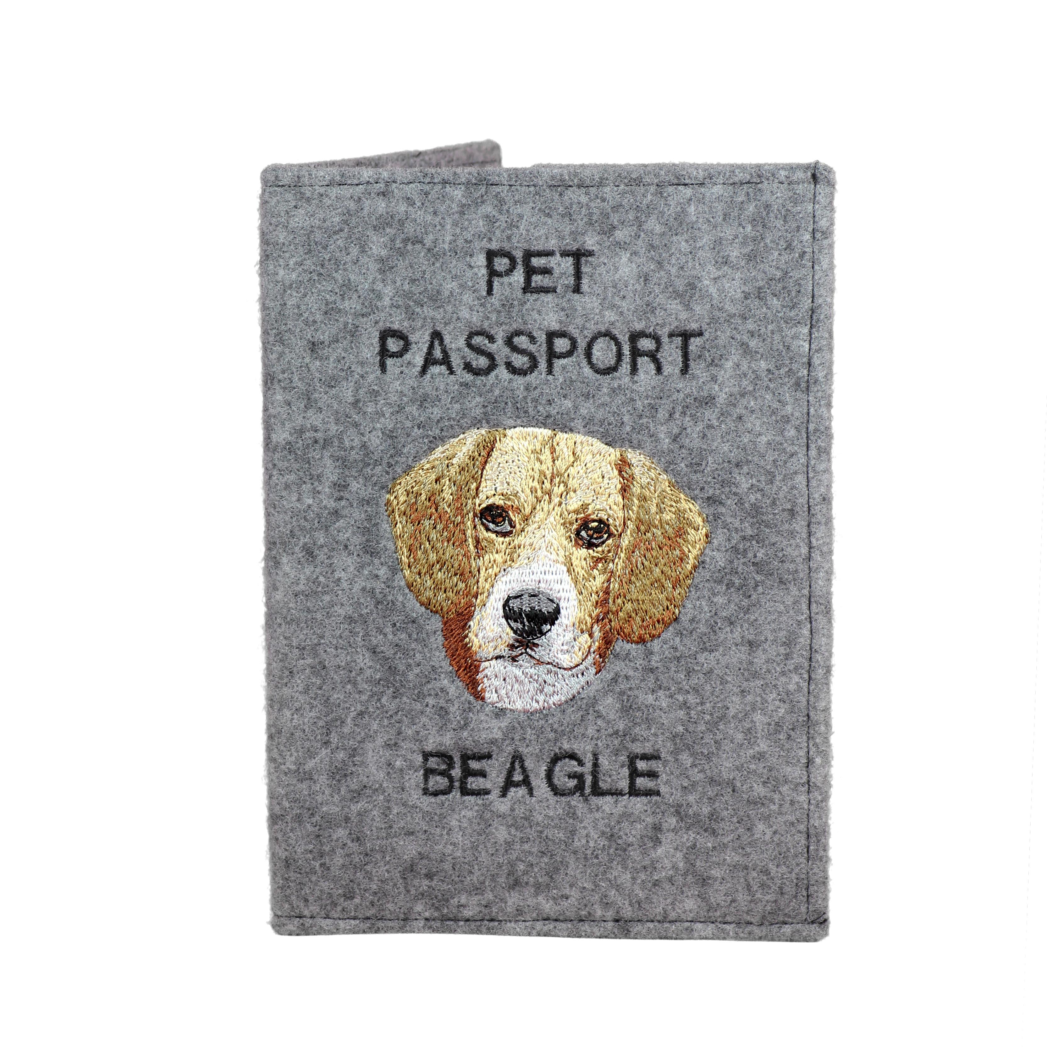 

Beagle - Dog passport case, document case, gift for the traveller from the Art-Dog brand сірий колір