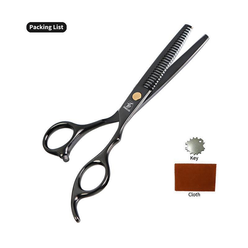 

Sangelar 6 дюймов черные ножницы для волос профессиональные ножницы для ухода за домашними животными семейные ножницы для стрижки филировочные ножницы парикмахерские инструменты для бахромы Thinning Scissors чёрный