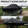 Waterproof Anti-UV Black Boat Cover 210D Marine Canvas Boat Accessories  Outdoor Protection