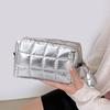 Cotton Makeup Bag Zipper Closure Large Capacity Cosmetic Pouch Cotton Check Lining Small Items Makeup Case
