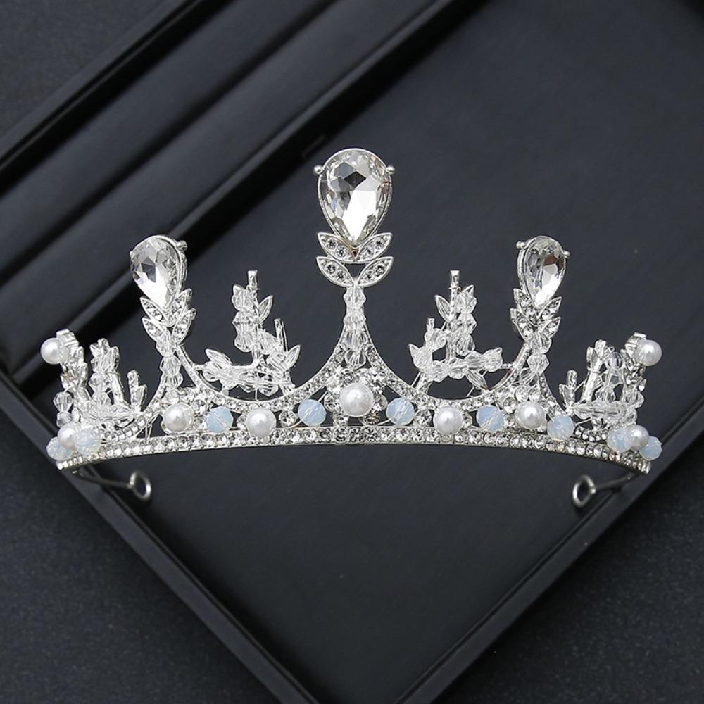 Luxury Girls Crystal Crown Elegant Rhinestone Princess Crown Hair Accessories Birdthday Crown  Gift